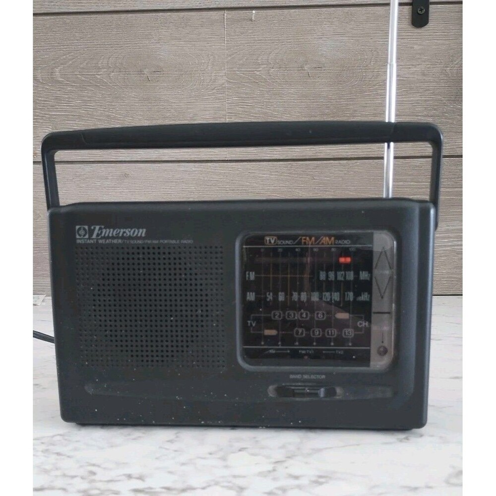 Emerson 3-BAND AR2471 Instant Weather Band TV AM FM Portable Radio AC/DC WORKS